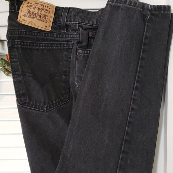 VINTAGE 90s Levi's 912 Orange Tab Black High Waist - Picture 1 of 14